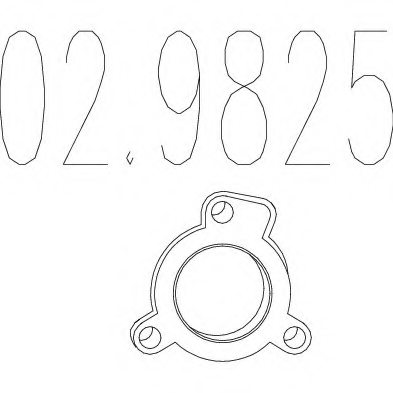 MTS 02.9825 Gasket, exhaust pipe